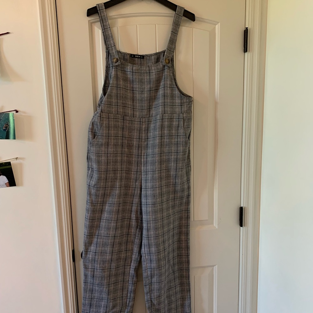 Plaid Overalls